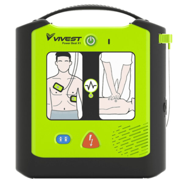 דפיברילטור אוטומטי דובר עברית VIVEST סוללה 5 שנים