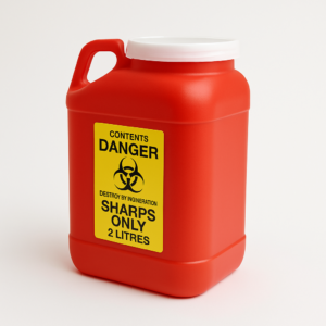 דלי למחטים מזוהמים פח למחטים מזוהמים 2 ליטר