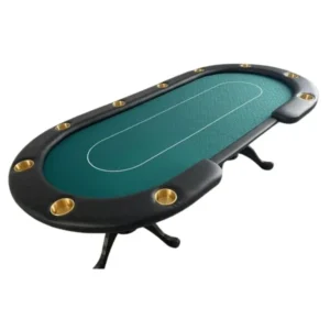שולחן פוקר מקצועי 250258 עם רגלי עץ ועמדת דילר מבית REGIIS