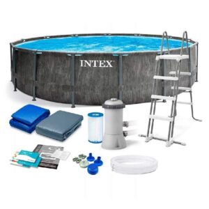 בריכת עמודים עגולה 26744 אולטרה גרפיט 549/122 מבית INTEX