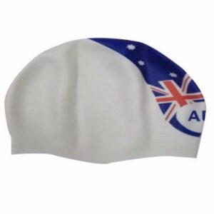 כובע לשחיה שארק סיליקון ב-3 סמלי ארצות לבחירה