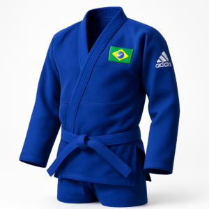 חליפת גיוגיטסו מקצועית 251164 דגם JJ500B BRAZILIAN FLAG של ADIDAS צבע כחול