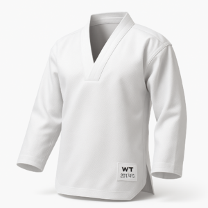 חליפת טקוואנדו מקצועית WT White Neck 251146 של DAE DO