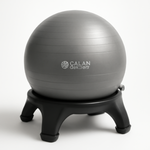 כסא כדור פיזיו אפור 101898 GAIAM® Essentials Balance Ball & Base